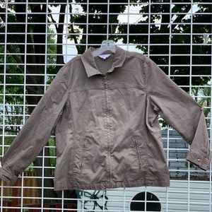 Brown/tan XL women’s cropped jacket